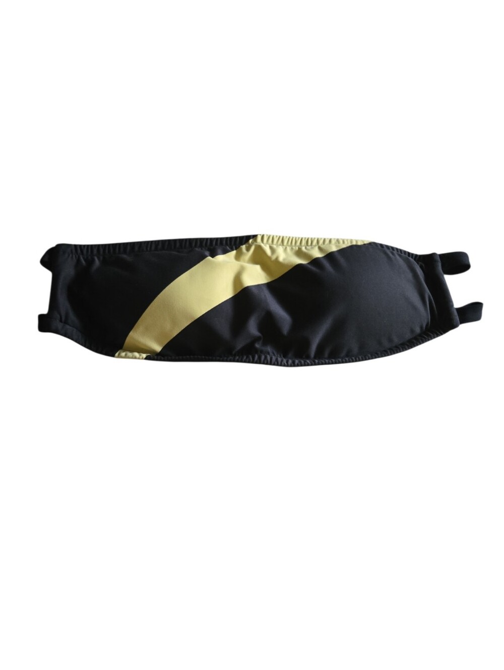 NWOT Onia Swim Black Yellow Lightly Padded Bandeau Bikini Top Medium